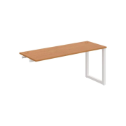 Pracovný stôl UNI O, k pozdĺ. reťazeniu, 160x75,5x60 cm, jelša/biela