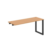 Pracovný stôl UNI O, k pozdĺ. reťazeniu, 160x75,5x60 cm, buk/čierna