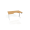 Pracovný stôl Motion Ergo, PO, 3S, 140x61-128x90 cm, buk/biely