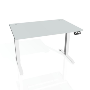 Pracovný stôl Motion, PO, 3S, 160x61-128x80 cm, sivá/biela