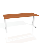 Pracovný stôl Motion, ZO, 3S, 180x61 - 128x80 cm, čerešňa/sivá