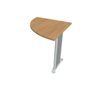 Doplnkový stôl Flex, ľavý, 80x75,5x80 cm, dub/kov