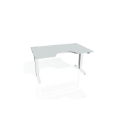 Pracovný stôl Motion Ergo, ZO, 3S, 120x61-128x90 cm, sivá/biela