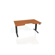 Pracovný stôl Motion Ergo, PO, 3S, 140x61-128x90 cm, čerešňa/čierna