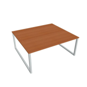 Pracovný stôl UNI O, 180x75,5x160 cm, čerešňa/sivá