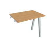 Pracovný stôl UNI A, k pozdĺ. reťazeniu, 80x75,5x60 cm, buk/sivá