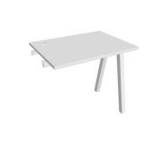 Pracovný stôl UNI A, k pozdĺ. reťazeniu, 80x75,5x60 cm, biela/biela