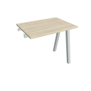 Pracovný stôl UNI A, k pozdĺ. reťazeniu, 80x75,5x60 cm, agát/sivá