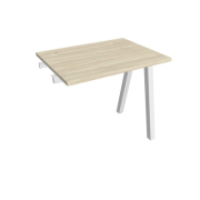Pracovný stôl UNI A, k pozdĺ. reťazeniu, 80x75,5x60 cm, agát/biela