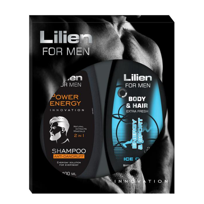 Darčeková kazeta pánska Lilien ICE COOL (SG + šampón 400 ml)